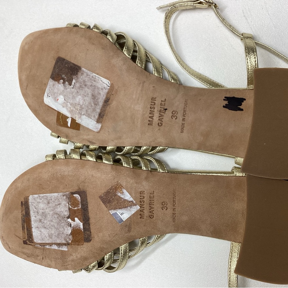 Mansur Gavriel Women's Sun Block Heel‎ Leather Ankle Strap Sandals Size EU 39 - Picture 10 of 15